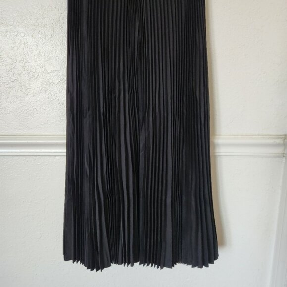Claude Pleated Palazzo Pants Small Black High Waist Wide Leg New with Tags - Picture 7 of 9